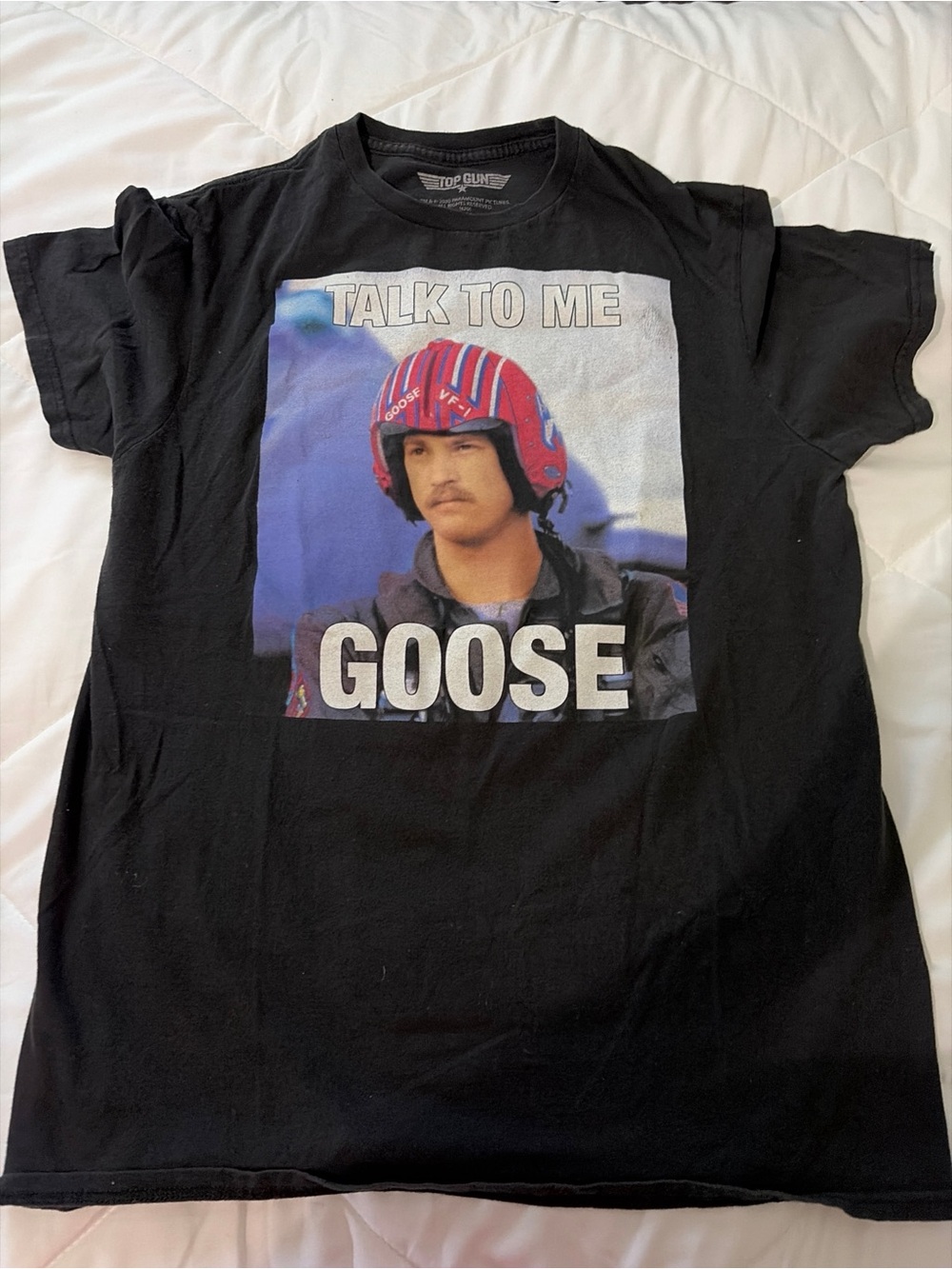Top Gun 'Talk to Me Goose' Black Short Sleeve Tee size M
